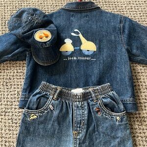 Gymboree Baby Boy 3 piece set jeans, jacket hat